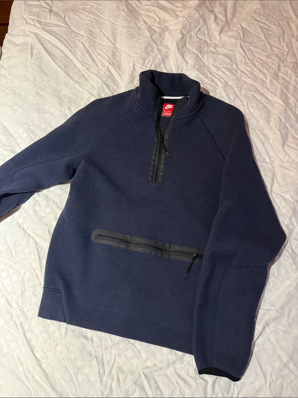 Nike Men's Navy Half-Zip Tech Pullover